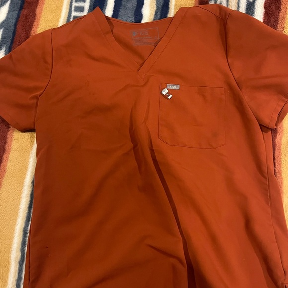 Figs Burnt Orange Scrub Set - Picture 2 of 13